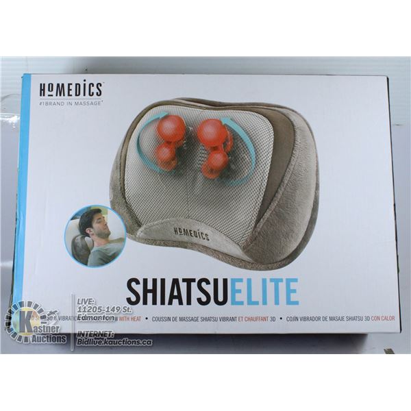 NEW HOMEDICS SHIATSU ELITE MASSAGER. 3D HEATED