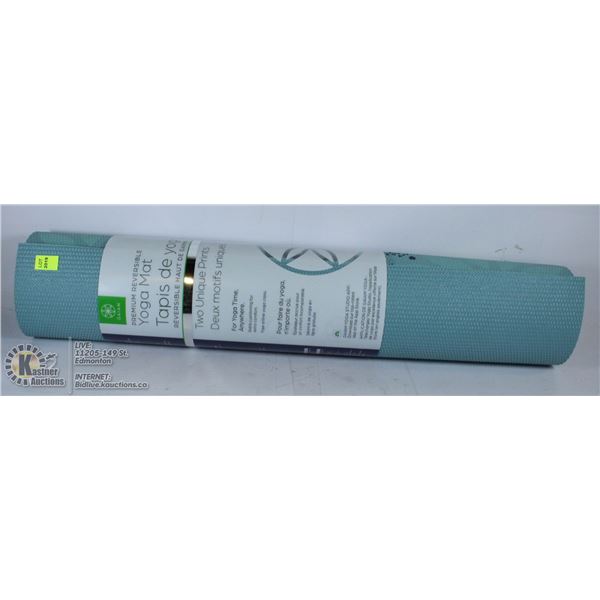 NEW GAIAM PREMIUM REVERSABLE YOGA MAT WITH TWO