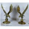 Image 1 : PAIR OF FLYING BRASS EAGLES
