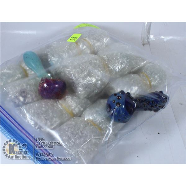 BAG OF 12 GLASS PIPES 4-1/2"