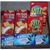 Image 1 : FLAT OF ASSORTED BRAND NAME CRACKERS/COOKIES