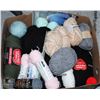 Image 1 : LARGE BOX OF ASSORTED KNITTING YARN.