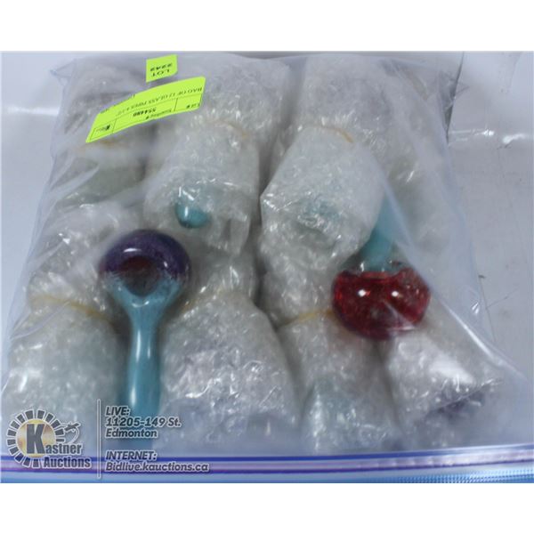 BAG OF 12 GLASS PIPES 4-1/2 