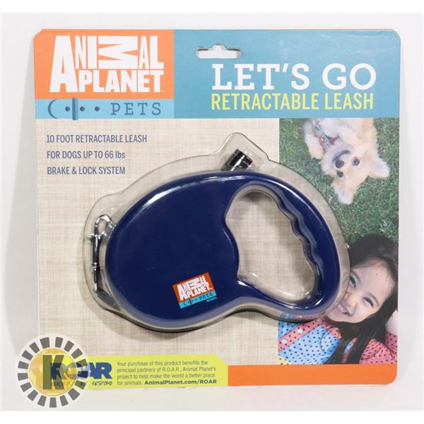 NEW ANIMAL PLANET 10' RETRACTABLE LEASH