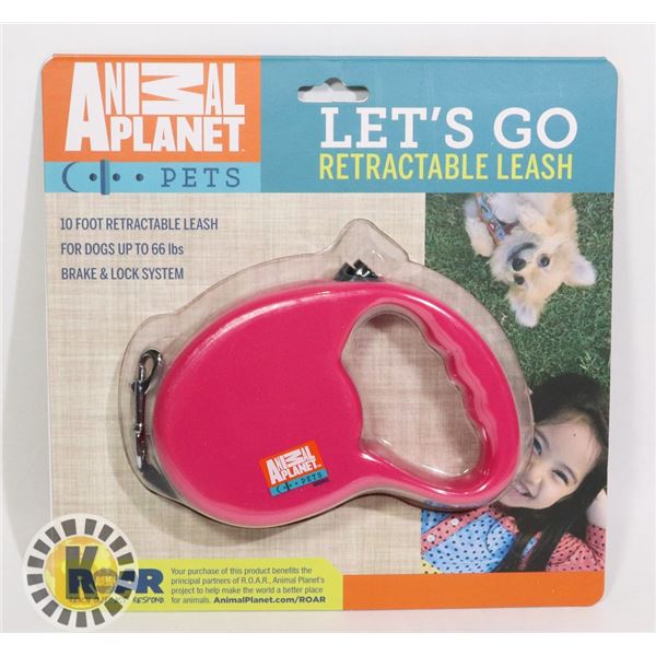 NEW ANIMAL PLANET 10' RETRACTABLE LEASH