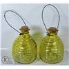 Image 1 : PAIR OF AMBER GLASS WASP TRAPS