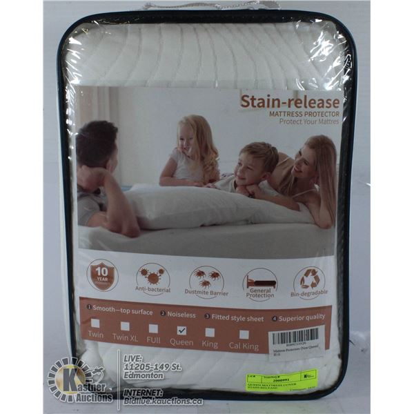 QUEEN MATTRESS COVER STAIN-RELEASE