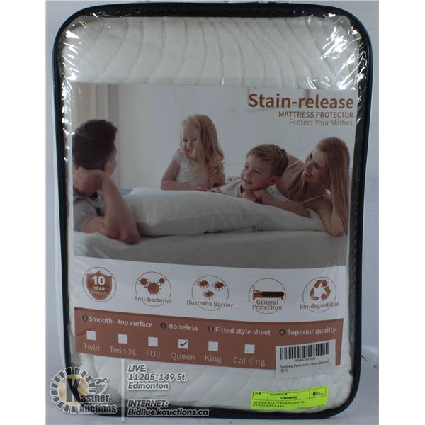 QUEEN MATTRESS COVER STAIN-RELEASE