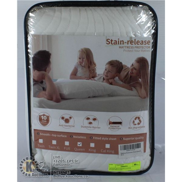 QUEEN MATTRESS COVER STAIN-RELEASE