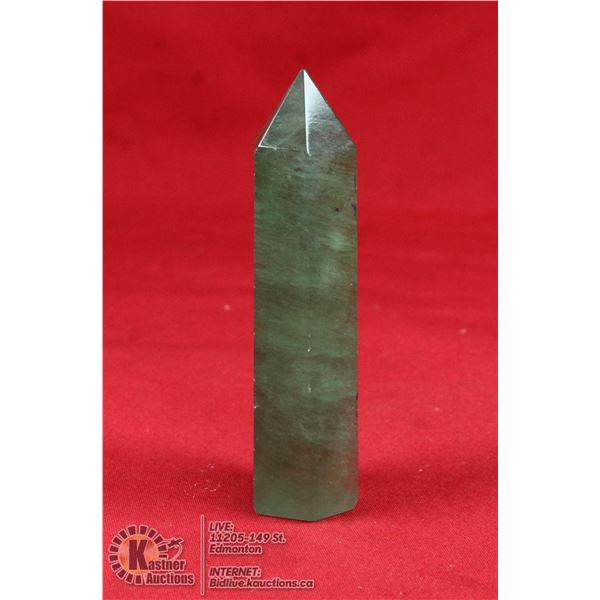 #270-NATURAL GREEN FLUORITE QUARTZ 23 x 86mm