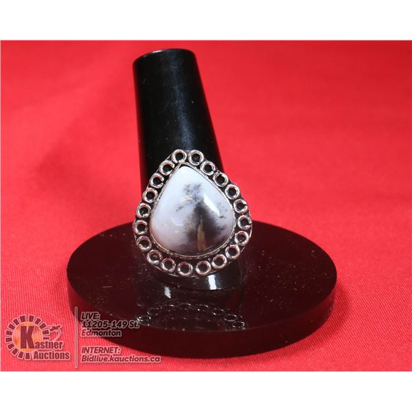 #46-DENDRITIC OPAL RING SIZE 10