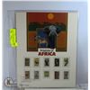 UNFRAMED AFRICA WILDLIFE PRINT WITH COLLECTOR STAM