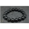 Image 1 : #213- NATURAL BLACK OBSIDANT BEAD BRACELETE 10 MM