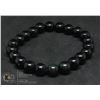 Image 1 : #217- NATURAL BLACK OBSIDANT BEAD BRACELETE 8 MM