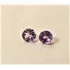 Image 1 : LOT OF 2 ROUND 5MM AMETHYST GENSTONE