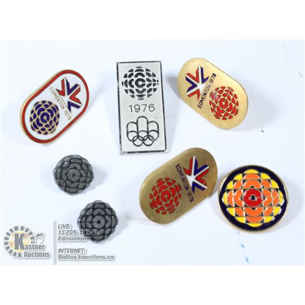 VINTAGE 7 PIECE CBC PIN COLLECTION