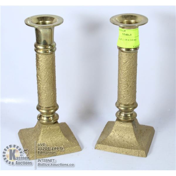 BRASS CANDLE HOLDERS