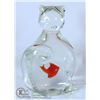 Image 1 : ART GLASS CAT WITH FISH IN BELLY