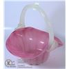 Image 1 : PINK ART GLASS BASKET