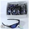 Image 1 : BOX OF SLEEK THIN FRAMED BLUE LENS SUNGLASSES