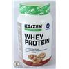Image 1 : 840G WHEY PROTEIN CINNAMON BUN FLAVOUR KAIZEN NATU