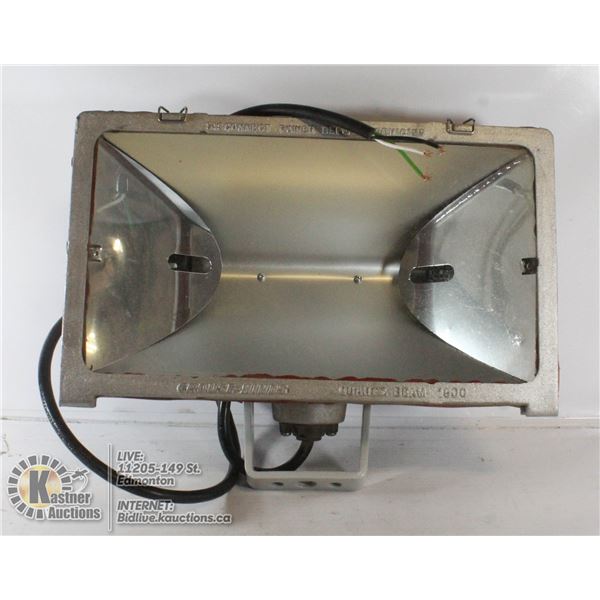 UNCLAIMED 120V BUILDING SPOTLIGHT.