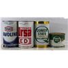 Image 1 : 4 OIL/GREASE CANS. TEXACO X2; QUAKER STATE X 2