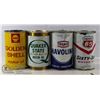 Image 1 : 4 OIL QUART CANS. TEXACO, SHELL,PACIFIC 66, QUAKER