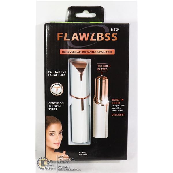 NEW FLAWLBSS 18K GOLD PLATED HAIR REMOVER