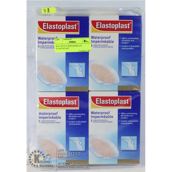 BAG WITH 4 NEW BOXES OF ELASTOPLAST