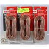 Image 1 : 3 PACKS OF 5O FT 18 GAUGE SPEAKER WIRE