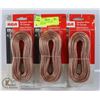 Image 1 : 3 PACKS OF 5O FT 18 GAUGE SPEAKER WIRE