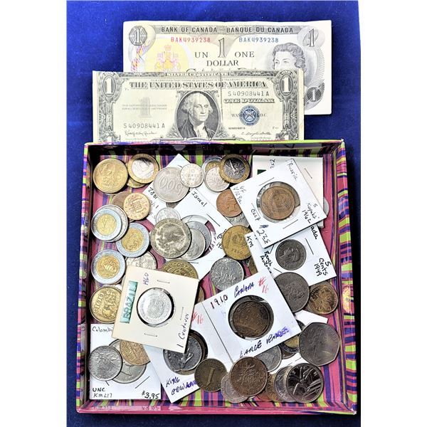24)  MASSIVE LOT OF INTERNATIONAL COINS AND