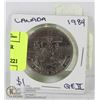 Image 1 : 1984 CANADIAN JACQUES CARTIER $1 COIN QE11