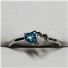 T104 SILVER BLUE TOPAZ RING