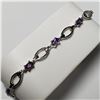 Image 1 : T113 SILVER AMETHYST BRACELET