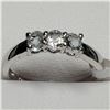 Image 1 : T116 SILVER AQUAMARINE RING