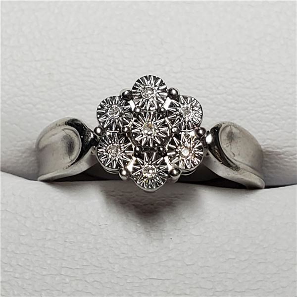 T119 SILVER 7 DIAMOND RING