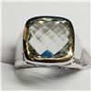 T146  GREEN AMETHYST RING