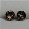 Image 1 : T147 10K  SMOKEY QUARTZ EARRINGS