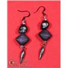 Image 1 : BLACK SKULLS DANGLY EARRINGS