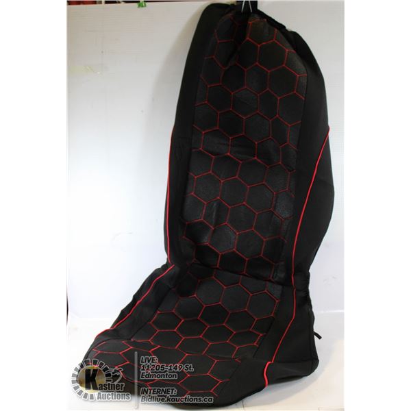 SET OF 4 UNIVERSAL SEAT COVER SEAT-BLACK/RED