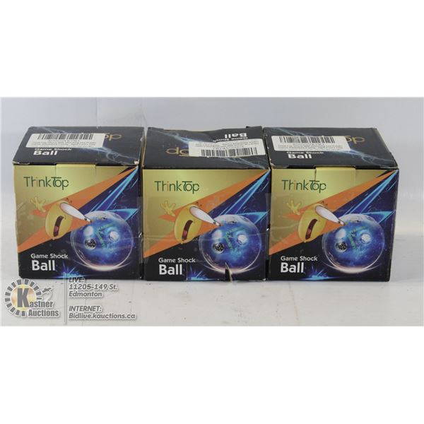 LOT OF 3 THINKTOP GAME SHOCK BALLS