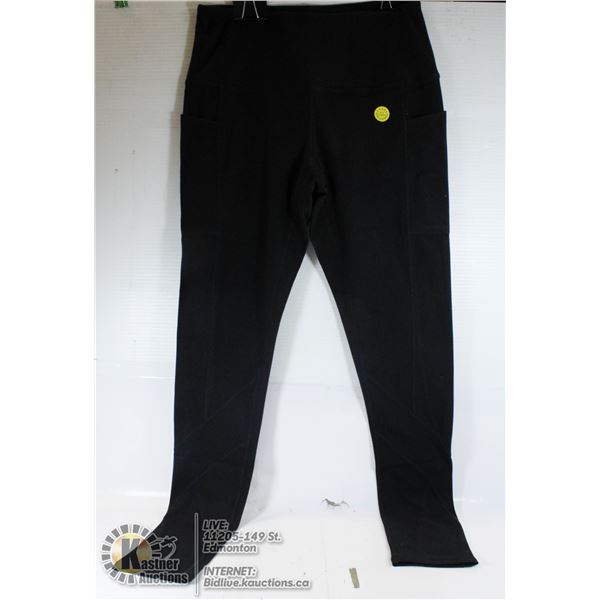 NEW BLACK YOGA LEGGINGS WITH SIDE POCKETS SIZE M