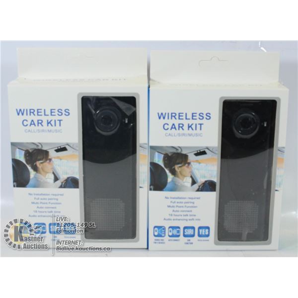 2 X WIRELESS CAR KIT-CALL/SIRI/MUSIC