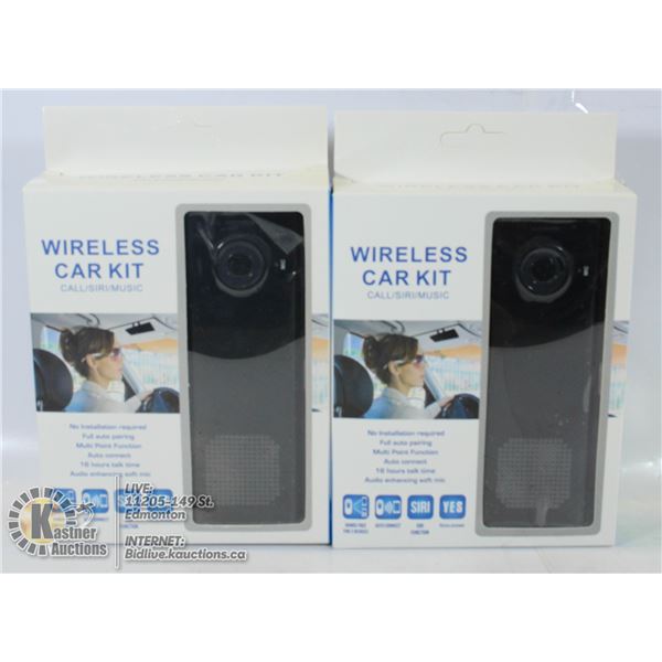 2 X WIRELESS CAR KIT-CALL/SIRI/MUSIC