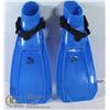 PAIR OF BLUE IST SIZE LARGE FLIPPERS