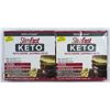 Image 1 : 2 X 238G SLIM FAST KETO BOMB PEANUT BUTTER CUPS