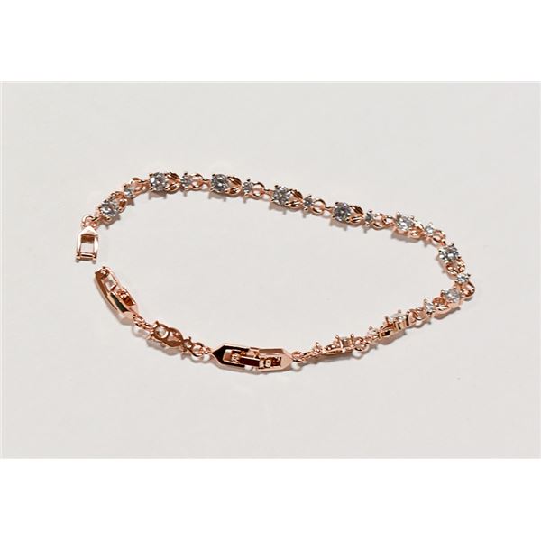 NEW GOLD PLATED TENNIS BRACELET