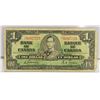 Image 2 : 1937 GEORGE VI CANADA $1 BANKNOTE